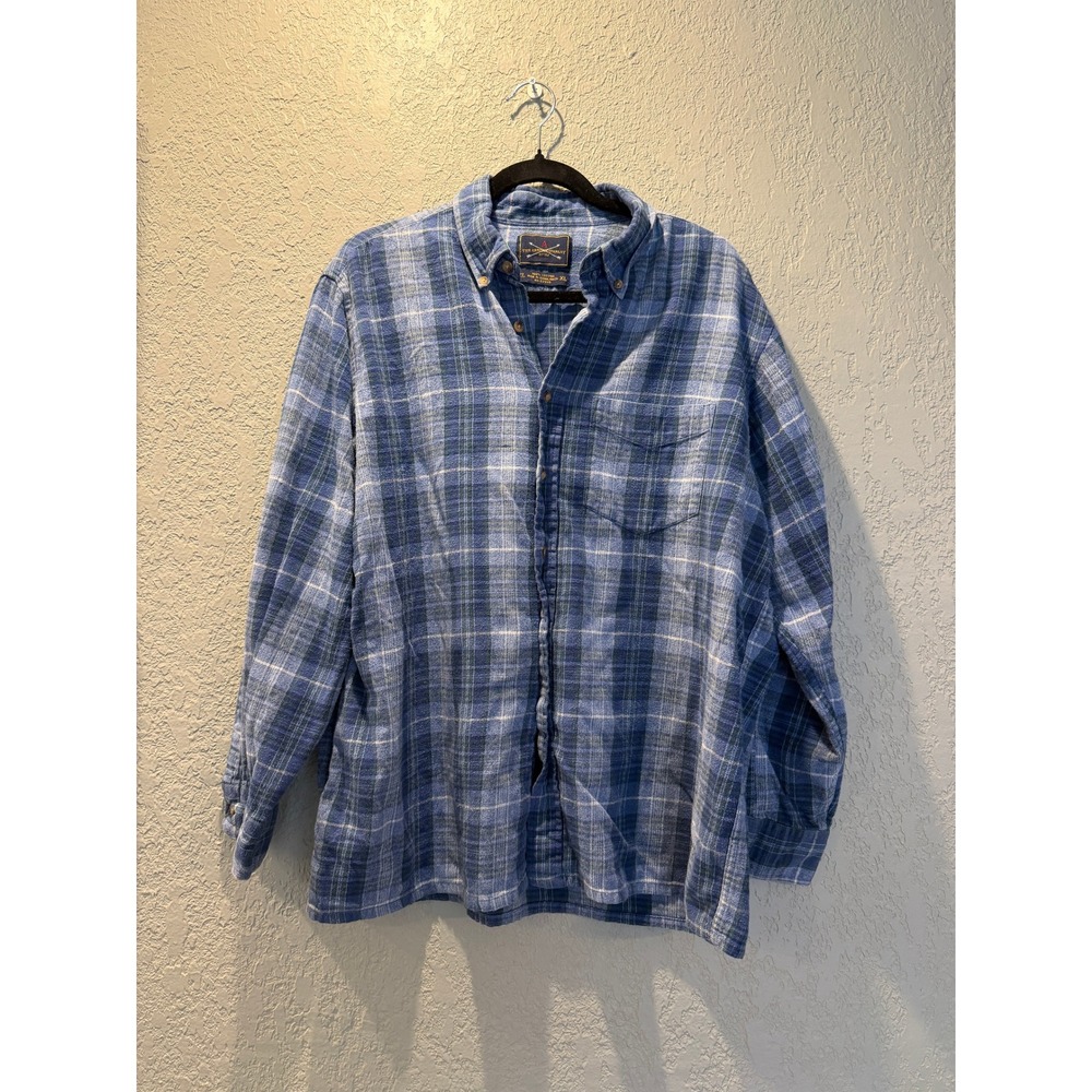 The Arrow Company Plaid Cotton Flannel Shirt Long Sleeve Button Up Mens‎ XL